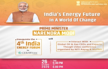 Hon'ble PM Modi's interaction with global Oil and Gas CEOs, CERAWeek Inauguration, 26 Oct 2020   